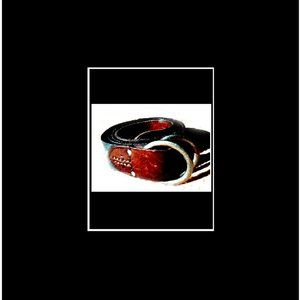 New Rare & Unique High Grade Genuine Leather Authentic Frye Belt